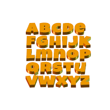 To search more free png image on vhv.rs. Yellow 3d Letters Of The English Alphabet On White Background Free Image Download