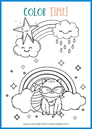 Including some with rainbow quotes and some with rainbow creatures (ex: Free Printable Rainbow Worksheets And Coloring Pages