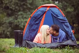 Couple kissing camping Stock Photos ...