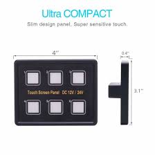 Lamp,fan,bed light,washroom light,button function can be customed; 12v 24v 6 Gang Led Switch Panel Slim Touch Control Panel Box For Car Marine Boat Caravan China Switch Panel Rocker Switch Panel Kit Made In China Com