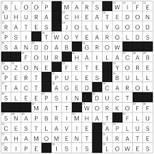 If the answer you seek is not in the answers above these definitions may help solving your crossword puzzle. Wednesday December 9 2020 Diary Of A Crossword Fiend
