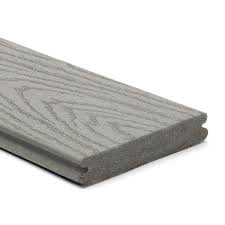 12 inch composite deck board sample. 7 8 X 6 X 16 Trex Select Grooved Pebble Grey
