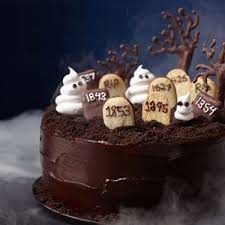 Graveyard Cake Recipe En 2020 Chocolat Halloween Gateau Halloween Desserts