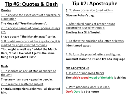 Tips On Using Punctuation Spelling
