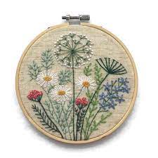 Floral meadow from hodge podge craft. 13 Flower Embroidery Patterns To Inspire Your Spring