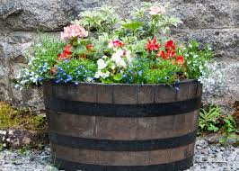 Outdoor Living Ideas The Home Depot Whiskey Barrel Planter Wine Barrel Garden Barrel Planter