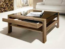 Wohnzimmer Designer Couchtisch Holz Mit Glasplatte Und Schublade Ablagen Fur Wohnzimmertisch Quadratisch Ideen Im Landhausmobel Couchtisch Holz Design