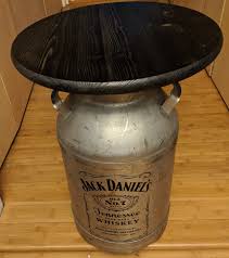 Jack Daniels Milk Can Table Milk Cans Milk Can Table Man Cave Table