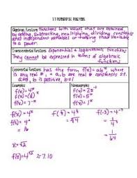 Exponential And Logarithmic Functions Unit Logarithmic Functions Exponential Exponential Functions