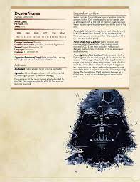 Darth Vader D D 5e Dnd Dragons Dnd Monsters D D Dungeons And Dragons