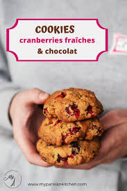 Cookies Aux Cranberries Fraiches Et Au Chocolat Noir Recette Biscuits Aux Canneberges Cookies Moelleux Idee Recette