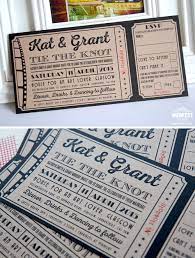 Vintage Movie Cinema Themed Wedding Stationery Movie Ticket Wedding Invitations Ticket Wedding Invitations Alternative Wedding Invitations