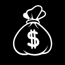 Dollar Money Icon With Bag On Black Background Vector Illustration In 2020 Money Icons Iphone Icon Typo Logo Design