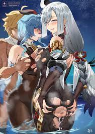 Shenhe  Ganyu  Aether (Club3) [Genshin Impact] : rhentai