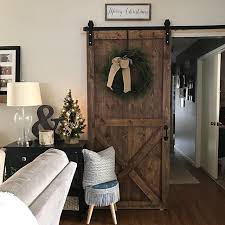 Wreaths On The Doors For The Holidays Barn Door Decor Farmhouse Doors Rustic Barn Door