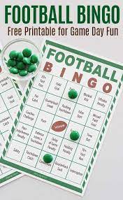 Free Printable Football Bingo For Game Day Fun Superbowl Party Games Football Party Games Superbowl Party