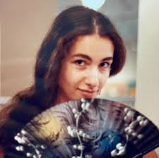 Throwback to 1990: my first extensive trip to Spain. First, sporting an  abanico in the lobby of Palau de La Musica in Valencia, in between rounds  of Jose Iturbi Intl Piano Campetition.