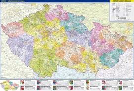 Nástěnná mapa česka a slovenska v měřítku 1 : Ceska Republika Administrativni Mapa 1 500 Tis Kartografie Praha Od 279 Kc Zbozi Cz
