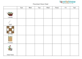 Free Printable Preschool Chore Chart The Mommy Ideas Make A