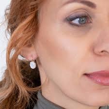 Genuine 14 X 10 MM Oval Shape Rainbow Moonstone Dangle Drop Earrings Solid  14k Yellow Gold Handmade Minimalist Wedding Jewelry (PAIR)