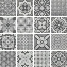 Continental Tiles Vintage Grey Mix Decor Tile Vintage Floor White Mosaic Floor Tile Patchwork Tiles