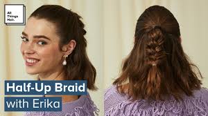 Prom hairstyles for short hair half up half down. Easy Half Up Braid Tutorial Short Hairstyles Youtube