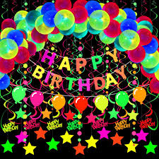 5 out of 5 stars. Willbond Neon Birthday Party Supplies 33 Piece