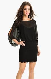 Laundry By Shelli Segal Chiffon Lace Blouson Dress Nordstrom Nordstrom Dresses Women Wedding Guest Dresses Chiffon Lace