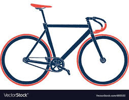 Fixed Gear Bicycle Vector Image On Fahrradreifen Fahrrad Grafik