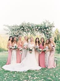 This Is What A Luxury Camp Wedding Looks Like And It S Safe To Say We Re Obsessed In 2020 Pink Bridesmaid Dresses Long Pink Bridesmaid Dresses Mismatched Peach Bridesmaid Dresses