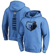 Ja Morant Memphis Grizzlies Fanatics Branded Playmaker Name Number Pullover Hoodie Light Blue Hoodies Pullover Hoodie Sweatshirt Tops