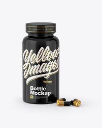 Download Glossy Plastic Bottle Pills Mockup In Bottle Mockups On Yellow Images Object Mockups PSD Mockup Templates