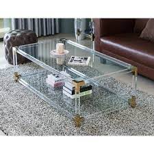 Shop allmodern for modern and contemporary clear + acrylic coffee tables to match your style and budget. Shop Rectangular Acrylic Modern Gold Metal Coffee Table With Tempered Glass Overstock 30022 Acrylic Coffee Table Metal Coffee Table Coffee Table With Shelf
