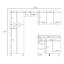 Cocina Integral Ferreti 2 20 Metros 11 Puertas 3 Cajones Wengue Incluye Meson Derecho En Acero Inoxidable Cocinas Integrales Modelos De Alacenas Wengue