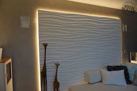 Gestaltung Der Wande In Spachteltechnik Und Mit Gipspaneelen In 3 D Spachteltechnik Wohnung Wandgestaltung Schlafzimmer