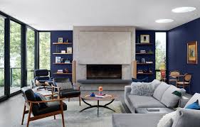 Actually, the color of the walls can be different but white ones make the space super airy. 75 Beautiful Mid Century Modern Living Room Pictures Ideas May 2021 Houzz