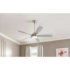 Home Decorators Collection Wilmington 52 In Led Brushed Nickel Ceiling Fan With Light Am696 Bn The Home Depot In 2020 Ceiling Fan With Light Ceiling Fan Fan Light