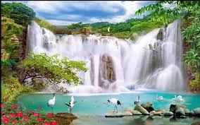 Step into peaceful woods, towering mountains, and deserts, all from your desktop! Modern Wallpaper Waterfall Landscape Wallpaper For Living Room Hd Nature Landscape 3d Wallpaper Painting Papel De Parede Wallpapers Aliexpress