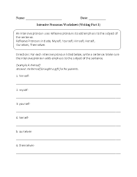 Englishlinx Com Pronouns Worksheets Pronoun Worksheets Intensive Pronouns Worksheets