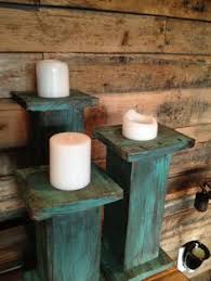 (a reader pointed out one option for these rustic wood candle holders is to use battery operated led tea light candles. 23 Wooden Candle Holders Ideas Wooden Candle Holders Candle Holders Candles