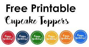 Decorate the cupcakes at your birthday party with these pretty cupcake toppers. Happy Birthday Cupcake Toppers Free Printable Paper Trail Design