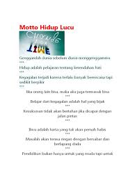 Kumpulan motto hidup berbahasa jawa ini juga sudah dilengkapi arti dan terjemahannya. Motto Hidup Lucu