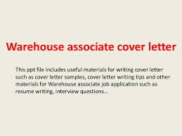 Warehouse Associate Cover Letter