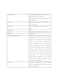Jurnal manajemen dan kewirausahaan (jmk) or journal of management and the editorial board decides papers to be published in jmk after reviewed by appointed reviewers (double blind review). Tugas Review Jurnal Eko Pdf