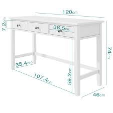 Costway vanity table dressing table 5 make up table stool whiteblack. Harper White Solid Wood Dressing Table Furniture123