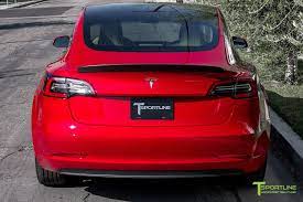 tesla model 3 carbon fiber sport trunk wing spoiler tesla tesla model carbon fiber