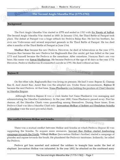 Treaty of Bassein and War Outcomes | PDF