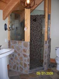 Rock And Stone Shower Bathroom Shower Stalls Stone Shower Rustic Bathroom Shower