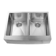 You have now a farmhouse stainless steel sink installed in your kitchen. Elegant Stainless Farmhouse Apron Double Kitchen Sink 30 In Stainless Steel Rona
