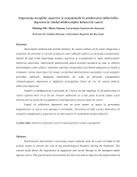 Este structurat în jurul câtorva domenii importante în care ue poate aduce cea. Pdf ImportanÈa Terapiilor Suportive In Ameliorarea TulburÄrilor Depresive In Randul AdolescenÈilor Bolnavi De Cancer